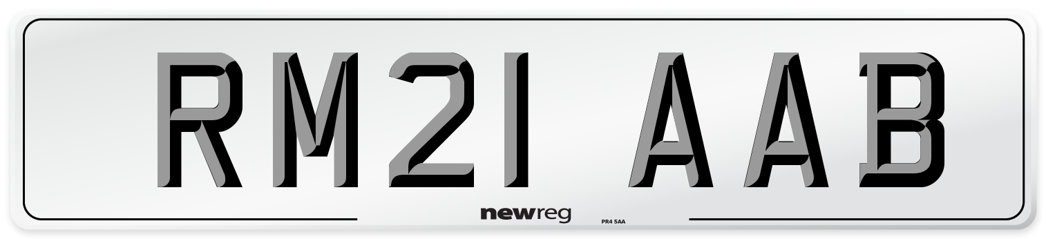 RM21 AAB Number Plate from New Reg